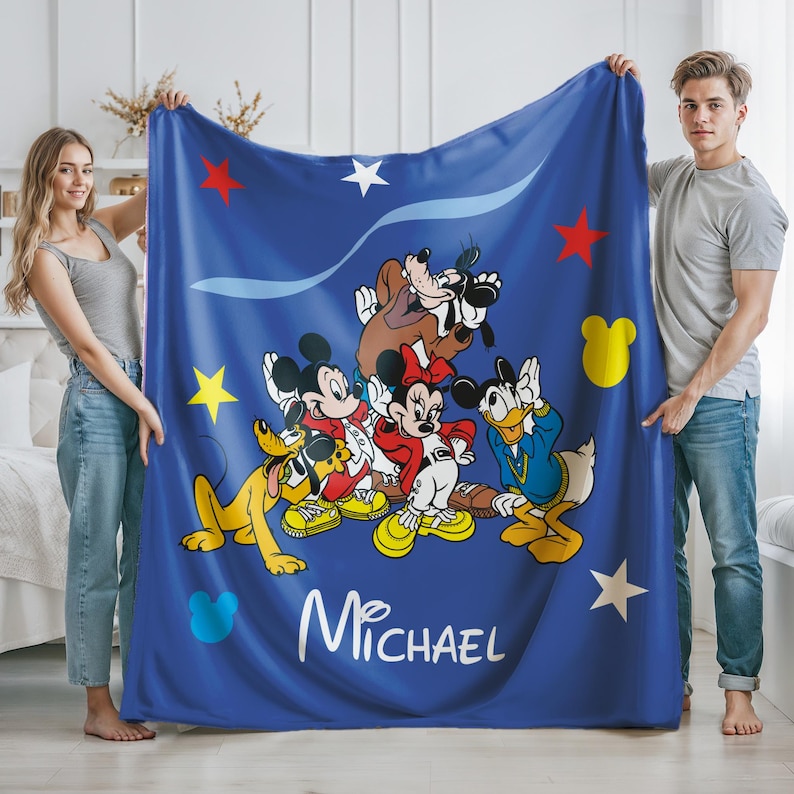 Mickey Mouse Blanket Cozy Fleece Sherpa Throw for Christmas